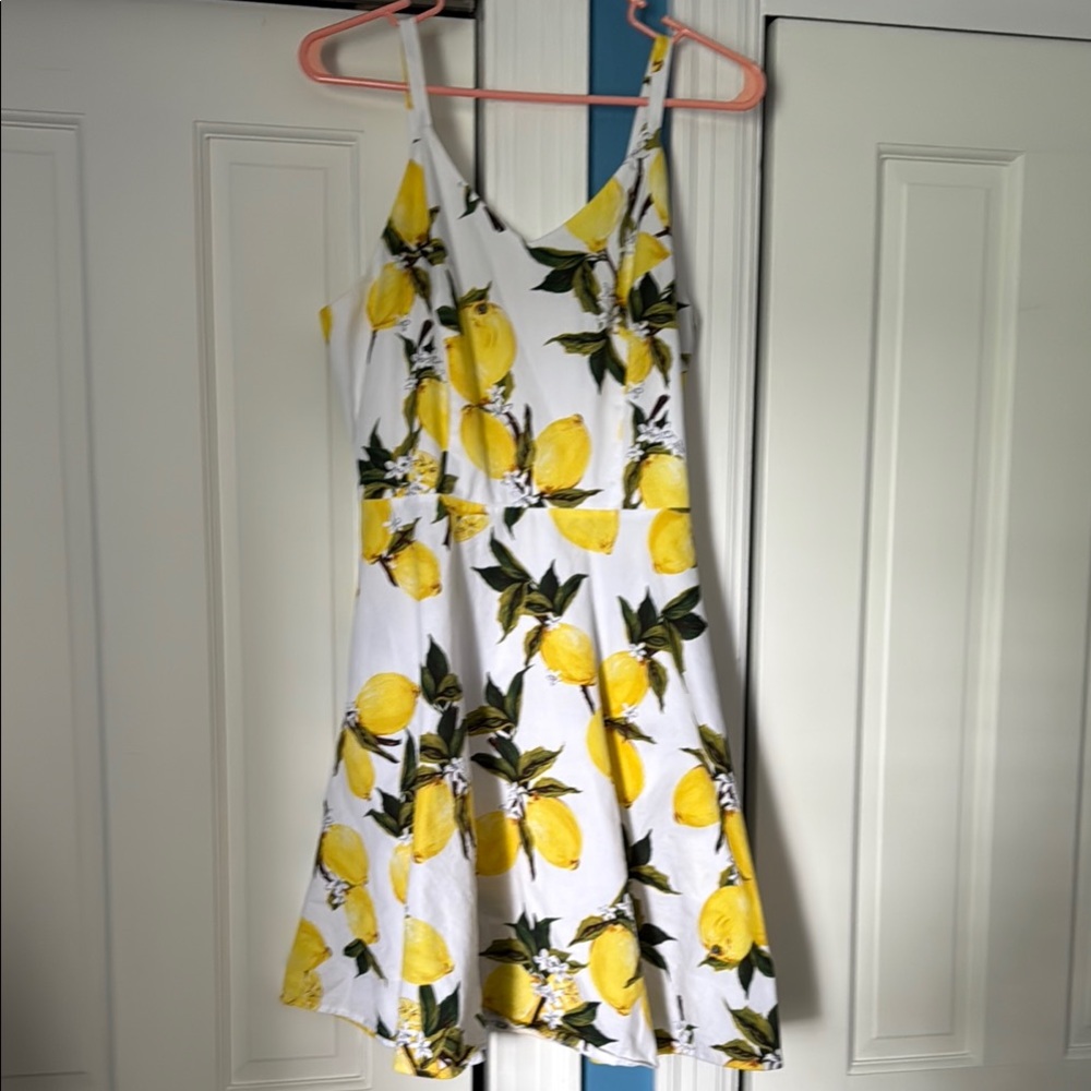 Lemon Print Summer Dress